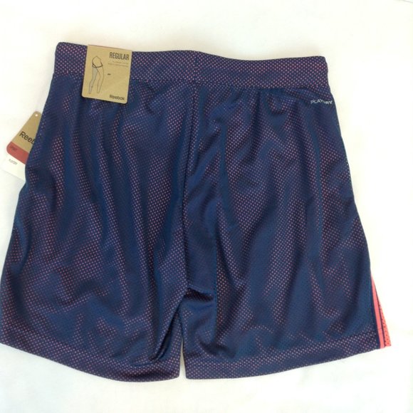 Reebok Playdry 7" Mesh Running Shorts Womens Size Small Navy Blue/Pink NWT - Picture 6 of 9